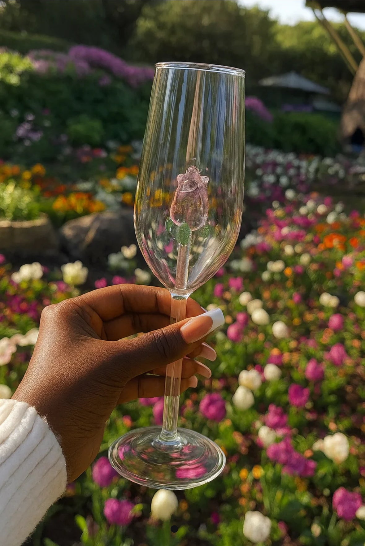 Rose Quartz Champagne Glass